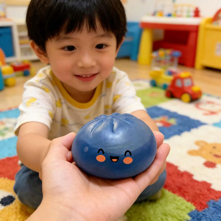 Bandai Niedliches Squishy Gedämpftes Brötchen Spielzeug, 1-teiliges Set - Bild 2