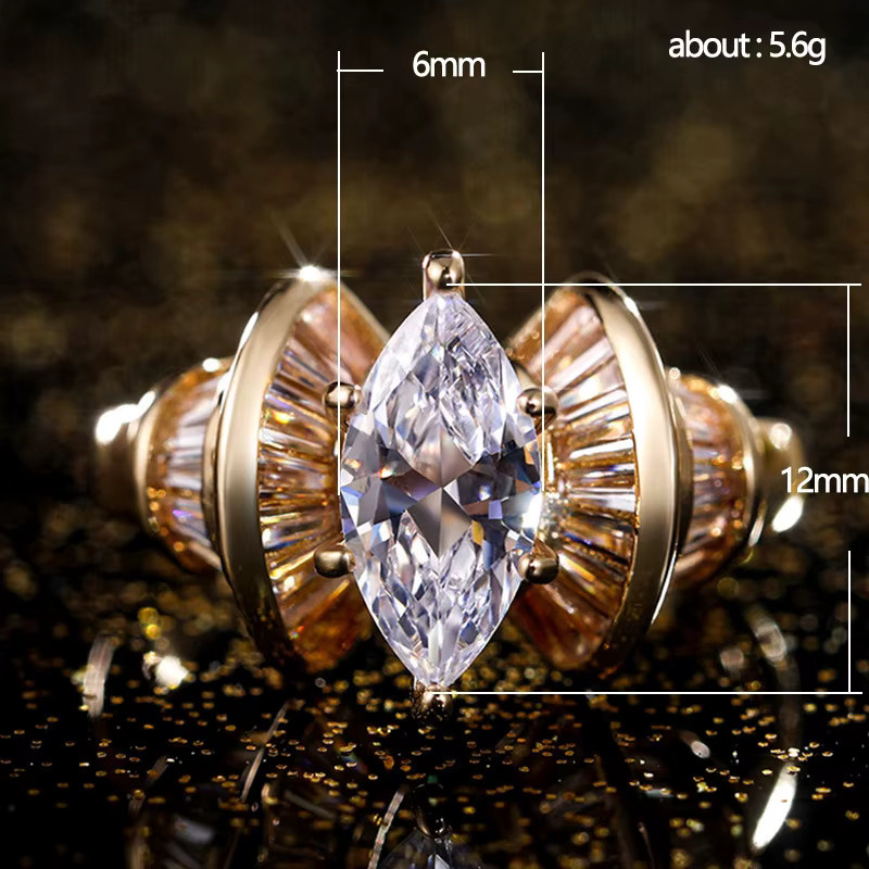 Huitan Ring, Gold, Zirkonia, Damen - Bild 2