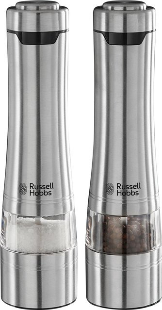Russell Hobbs Salz- und Pfeffermühlen aus Edelstahl und Kunststoff in Silber mit Keramikmahlwerk und Batteriebetrieb - Bild 1