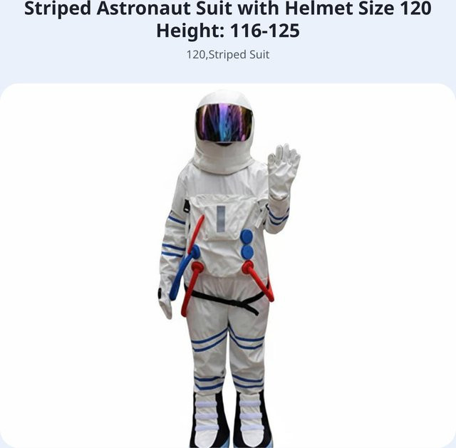 Binchi Outdoor Product Astronauten Kostüm, Raumanzug, Weiß - Bild 1