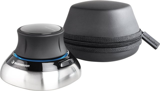 3Dconnexion SpaceMouse Wireless 3D-Maus mit Bluetooth und USB-C in Schwarz/Silber - Bild 2