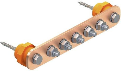 OBO Bettermann Potentialausgleich 1802 12 CU in Silber aus Messing - Bild 1
