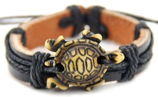 weyena Lederarmband, Schwarz, Unisex - Bild 1