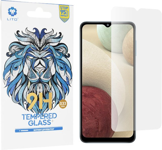 Lito Classic Displayschutzfolie aus gehärtetem Glas mit Full Glue und 2.5D für Samsung Galaxy F12, A12 Nacho, M02 und M12 in Transparent - Bild 1