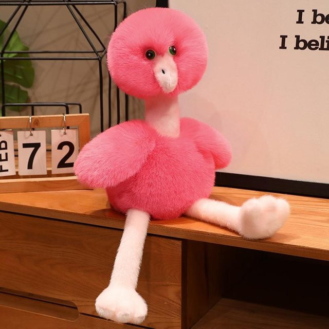 Yiran toy Strauß Plüschtier, Bunter Strauß Vogel, Bunt / Mehrfarbig, Rosa / Pink - Bild 1