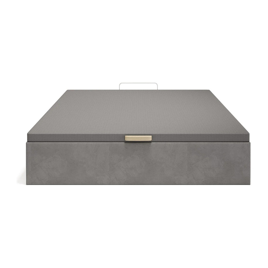 Vente-unique Bettgestell Cenovas mit Bettkasten in Grau, Stoff, B/T/H: 140 x 190 cm - Bild 2