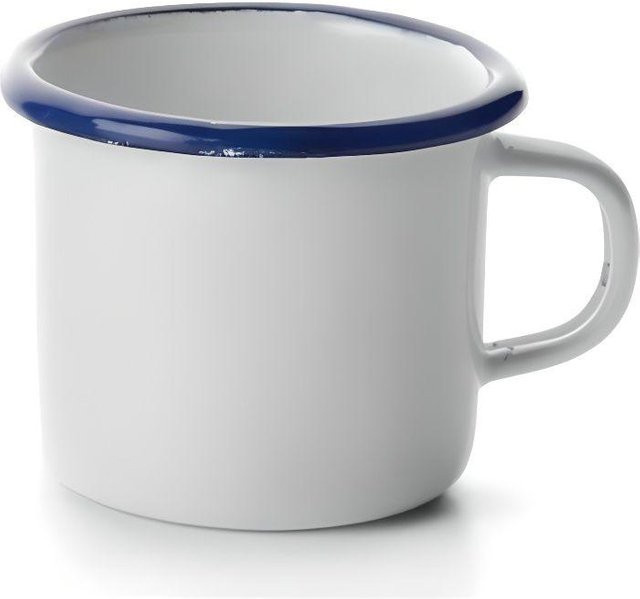 IBILI Becher aus emailliertem Stahl in Weiß, 250 ml, Höhe: 8,3 cm, Durchmesser: 8 cm - Bild 1