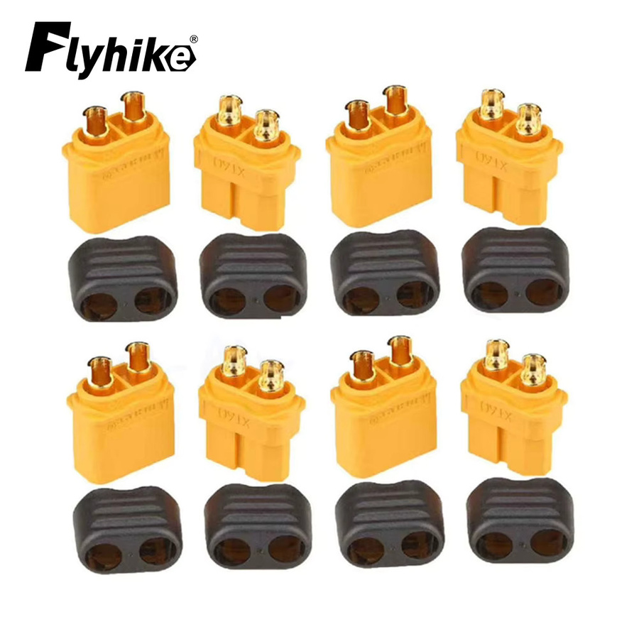 Amass XT60 und XT60H Stecker-Set mit Gehäuse, 5 Paar, Schwarz, Männlich und Weiblich für RC Lipo Batterien, Drohnen und RC-Modelle - Bild 2