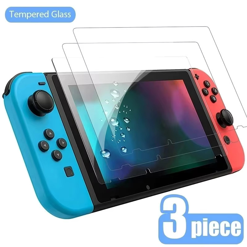 Displayschutzfolie aus gehärtetem Glas für Nintendo Switch, Switch OLED und Lite, transparent - Bild 3