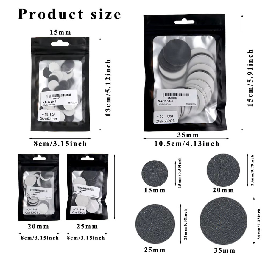 TFSCLOIN Pediküre Schleifpapier Scheiben, 50 Stück, Unisex - Bild 4