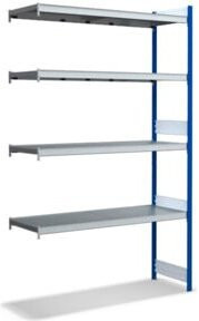 Bito Großfachregal-Set mit 4 Ebenen als Anbaufeld in Enzianblau, B/T/H: 151,2 x 52,4 x 250,0 cm - Bild 1