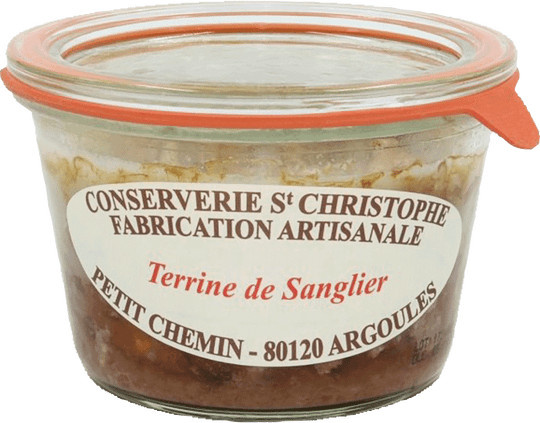 Conserverie Saint Christophe Wildschweinterrine mit Calvados 270 g - Bild 1
