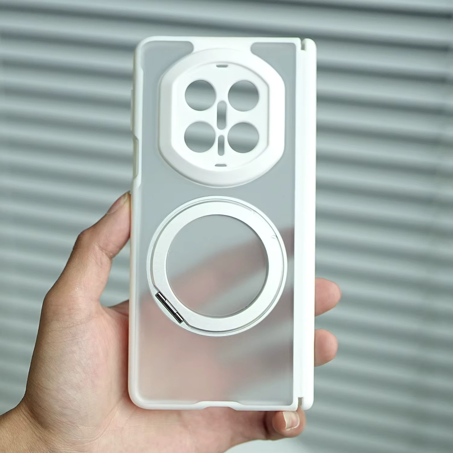 Matte transparente magnetische Handyhülle für Huawei Mate X7 X6 X5 X3 mit Magsafe Metall-Drehständer und Linsenschutz - Bild 3