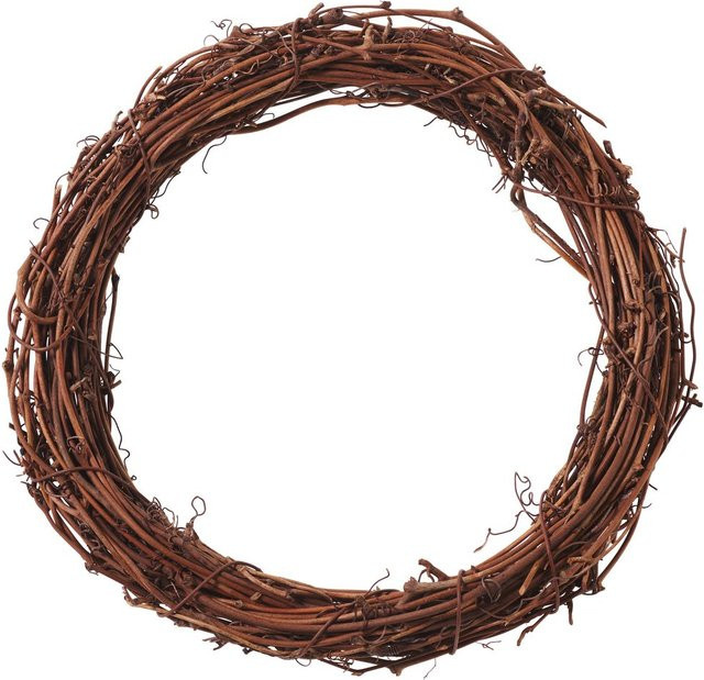 VBS Weinreben Kranz in Natur und Braun, rustikaler Dekorationskranz aus Naturmaterial mit Durchmesser: 20 cm - Bild 1