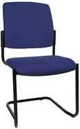 TOPSTAR Besucherstuhl B to B 20 ohne Armlehnen in Blau und Schwarz mit Stoffbezug und Gestell aus Metall und Kunststoff, stapelbar - Bild 1