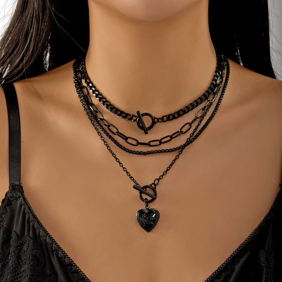 rinhoo Choker Halskette, Schwarz, Metall, Damen, Vintage - Bild 3