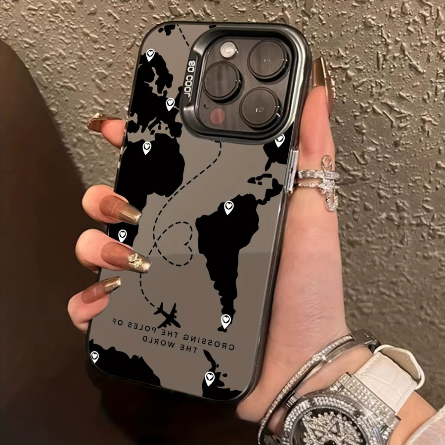 Gemusterte galvanisierte TPU-Handyhülle in Schwarz für iPhone 11 bis iPhone 17 Pro Max sowie verschiedene Modelle - Bild 3