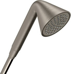 Hansgrohe Axor Handbrause in Edelstahl-Optik mit 1 Strahl und Anti-Kalk-Funktion, Silber - Bild 1