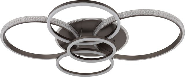 Deckenleuchte LORELEI von Globo Lighting in Grau und Transparent mit Ring-Design - Bild 1
