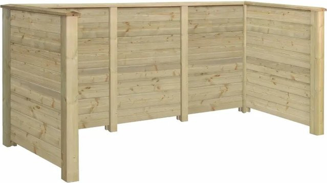 Mülltonnenverkleidung Plank aus druckimprägniertem Nadelholz, B/T/H: 294 x 97 x 108 cm - Bild 1