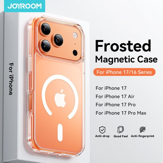Joyroom Magnetische Matte Hülle für iPhone 17 Pro Max und iPhone 16 Pro, Stoßfeste Transparente Abdeckung mit Unterstützung für kabelloses Laden - Bild 1
