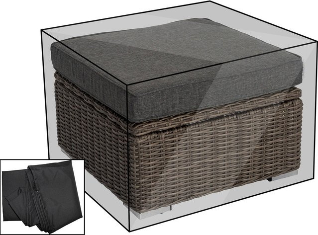 OUTFLEXX Premium Abdeckhaube für theBox Hocker, Schwarz, B/T/H: 73 x 73 x 43 cm, wasserbeständig - Bild 1