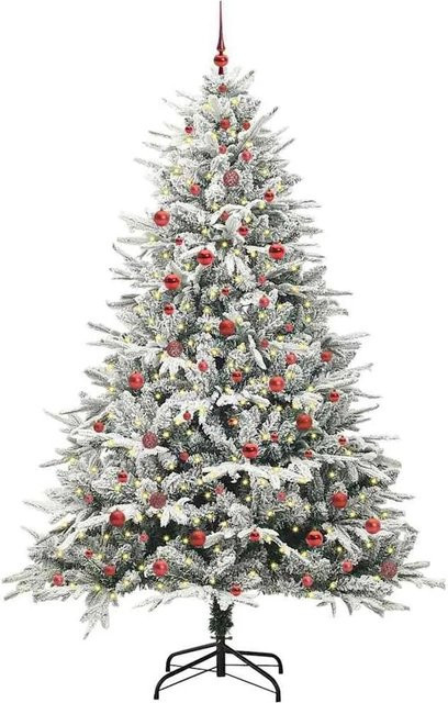 vidaXL Künstlicher Weihnachtsbaum Tabletop mit Beleuchtung und Kugelset, Grün, Höhe: 55 cm - Bild 1