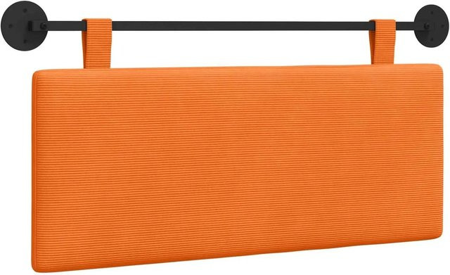 vidaXL Wandmontierte Sitzbank aus Cordstoff in Orange, B/H/T: 110 x 55 x 55 cm - Bild 1