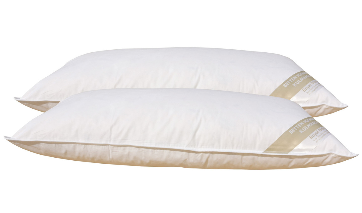 2er Set Hofmanns Parade Kissen Kopfkissen Polster extra hoch fest, Farbe: Weiß, B/T/H: 80 x 40 cm - Bild 1