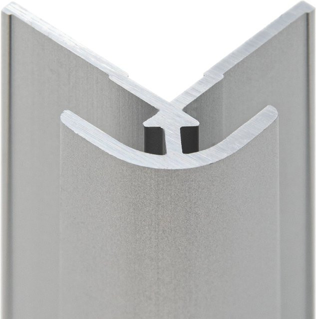 Schulte Eckverbinder für DecoDesign Duschrückwände in Alu-Natur/Silber, Länge: 210 cm - Bild 1