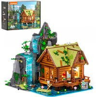 Lumibricks Wasserfallhütte Konstruktionsspielzeug in Natur und Mehrfarbig - Bild 1