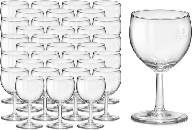 Van Well Weingläser Ballon Profi, transparent, 36er Set, 0,2 l pro Glas - Bild 1