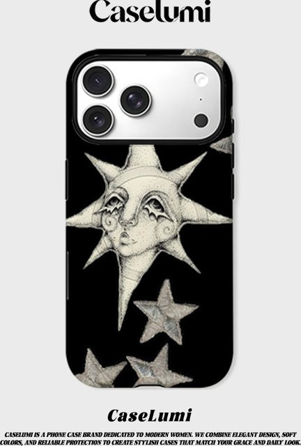 CaseLumi Matte Bumper Schutzhülle für iPhone 17 16 15 14 13 Pro Max mit MagSafe Kompatibilität in Celestial Noir Schwarz - Bild 1