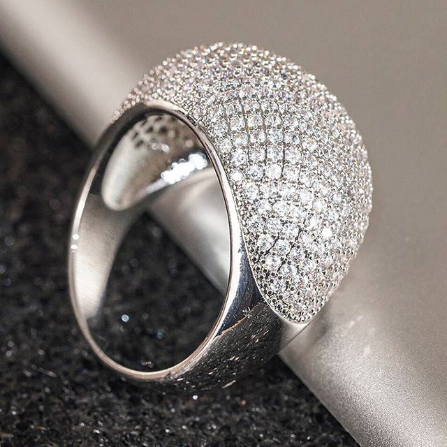 Huitan Ring, Silber, Zirkonia, Damen, Verlobung, Hochzeit - Bild 1