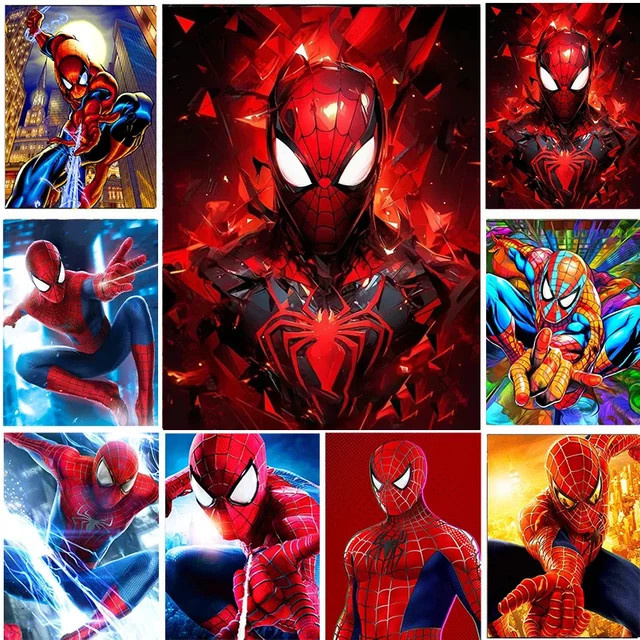 Marvel Spider-Man Diamond Painting Aufkleber DIY 5D Mosaik Kunst Set von Kayou, Mehrfarbig, Breite: 20,0 cm, Höhe: 30,0 cm - Bild 1
