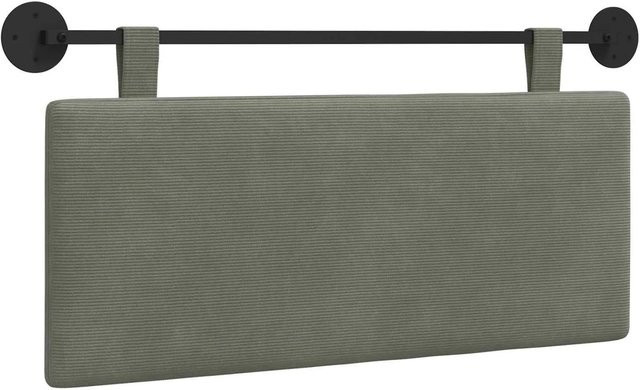 vidaXL Hängendes Kopfteil aus Cordstoff in Grau, Breite: 110 cm, Höhe: 55 cm, Tiefe: 5 cm - Bild 1