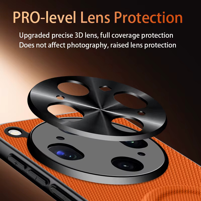 MagSafe Magnetische Schutzhülle mit Kevlar-Textur für OPPO Find X9 Ultra X9s X9Pro X8 Pro X8 in Orange, Kratzfeste Hülle mit Objektivschutz - Bild 5