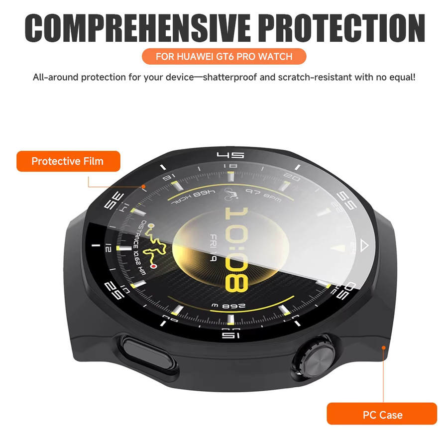 CAOWTAN Schutzhülle für Huawei Uhr GT 6 PRO 46mm, Kunststoff, Schwarz, Unisex - Bild 3