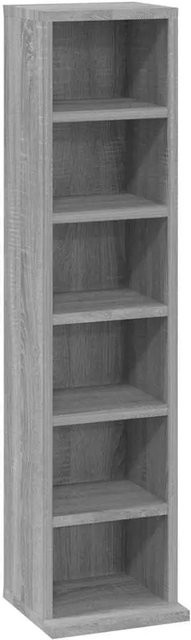 vidaXL CD-Regal in Grau Sonoma aus Holzwerkstoff, B/T/H: 21 x 20 x 88 cm - Bild 1