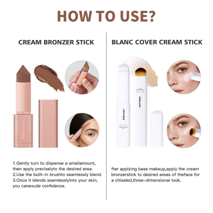 ibcccndc Foundation-Stick und Kontur-Stick Set, Creme - Bild 3