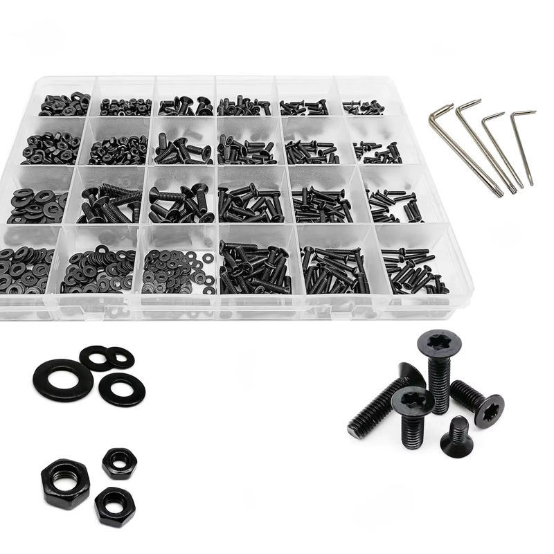 SCREWHOME Six Lobe Torx Flachsenkkopfschrauben Sortiment Set aus 304 Edelstahl in Schwarz, Mix M2 bis M5 - Bild 6