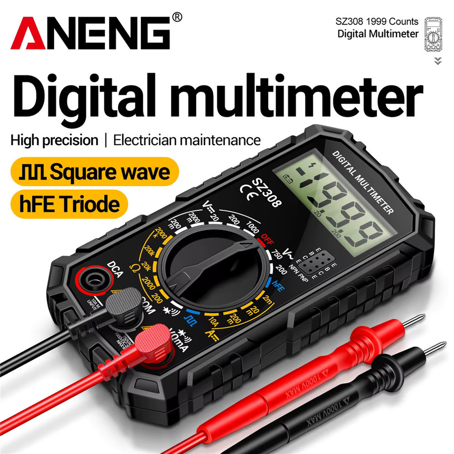 ANENG SZ308 + B15 Multimeter Tester mit Spannungsdetektor in Schwarz - Bild 7