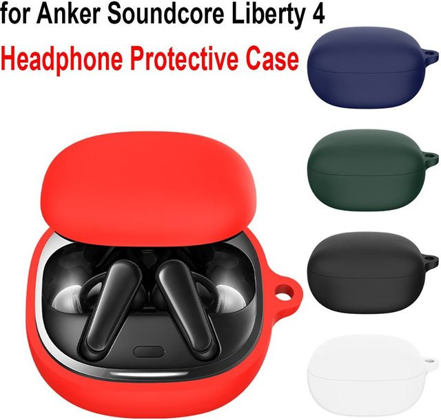 Silikon Kopfhörer Schutzhülle für Anker Soundcore Liberty 4 True Wireless In-Ear Kopfhörer in Grün - Bild 1