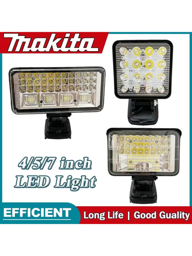 Makita LED-Strahler Schwarz, kabelloser tragbarer Arbeitsleuchte für 18 V Akkus - Bild 3