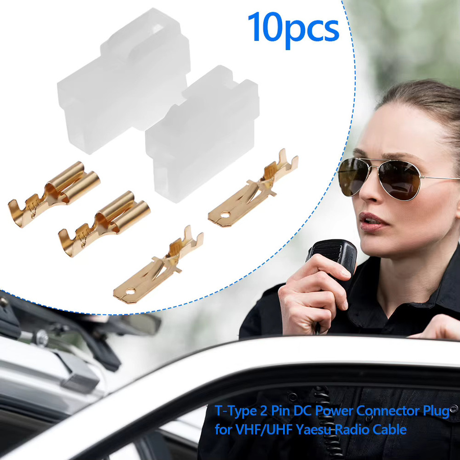VODOOL 10 Sets universelle T-Typ 2-polige DC-Stromanschluss Stecker Set mit männlichen und weiblichen Barrel Plugs aus Kunststoff und Metall - Bild 5