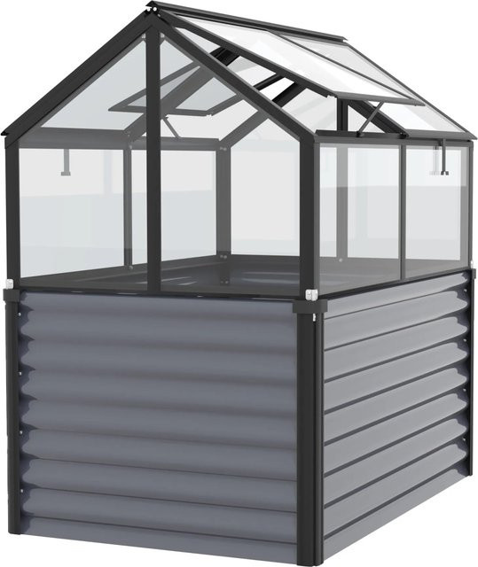 Vitavia Hochfrühbeet Gamma mit Unterbau, Schwarz, B: 89 cm, T: 127 cm, H: 135 cm - Bild 1