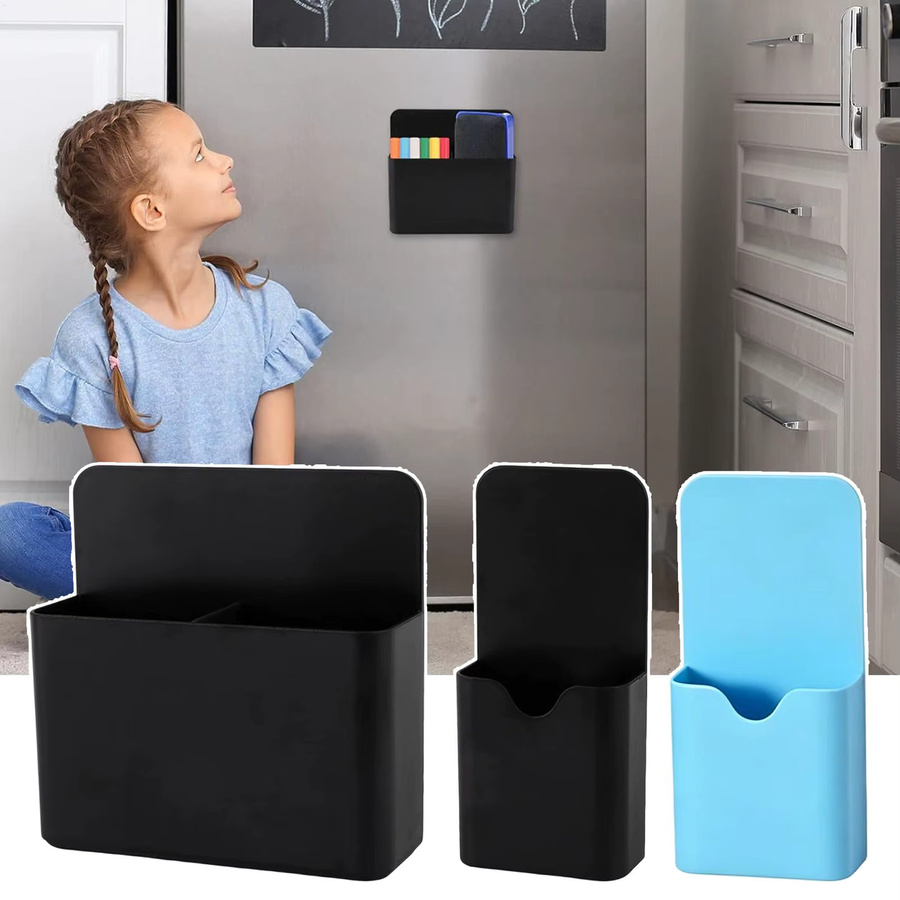 Magnetischer Stifthalter Aufbewahrungsorganizer für Whiteboard-Marker in Schwarz - Bild 1
