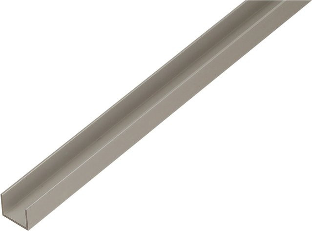 GAH Alberts U-Profil aus Aluminium, silber, B/H/L: 15 x 1,5 x 2000 mm - Bild 1