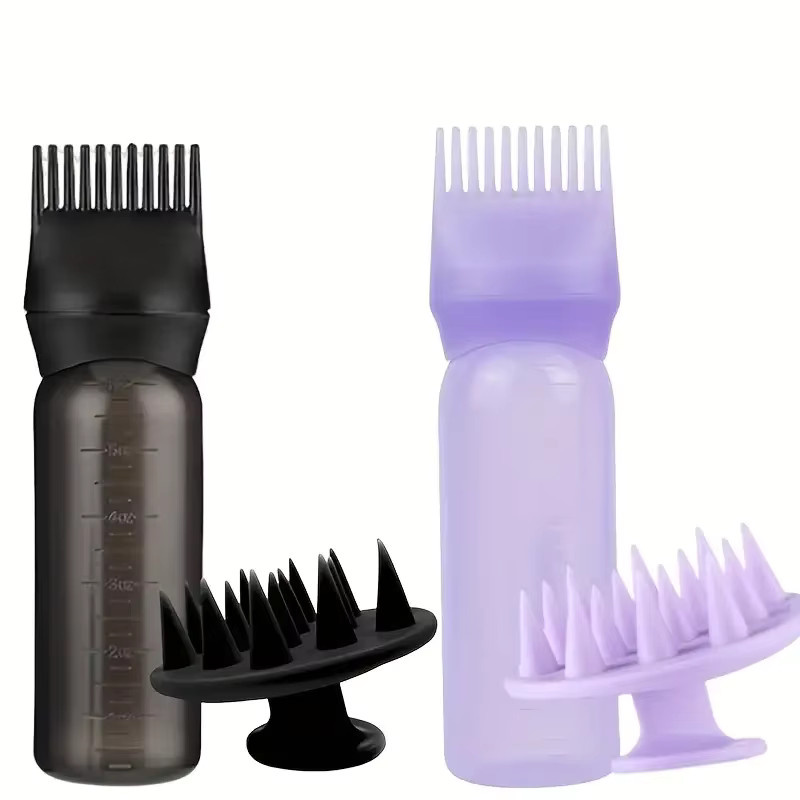 Applikator Flasche mit Kopfhaut-Massagepinsel, 2er-Set, Haarpflege-Werkzeug - Bild 2