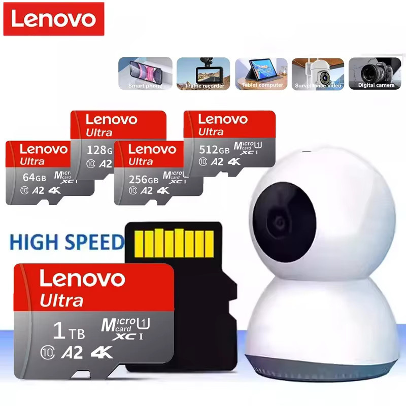 Lenovo Micro-SD-Speicherkarte Klasse 10 mit 1 TB Speicherplatz in Schwarz - Bild 2